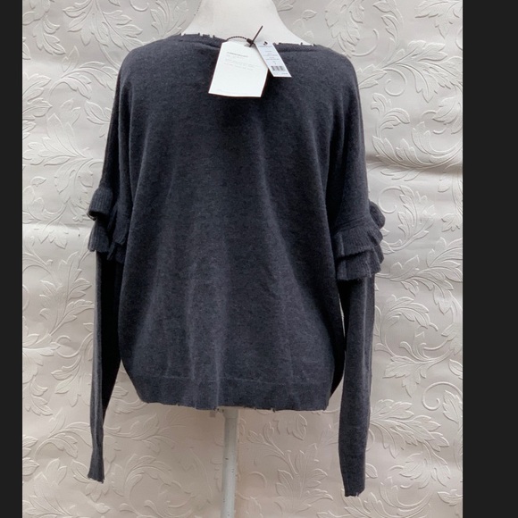 SOLD‼️CURRENT/ELLIOTT🌸The Ruffle Sweater Wool - Picture 6 of 8